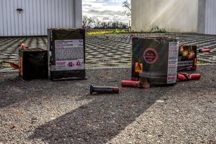 Abgebranntes Feuerwerk